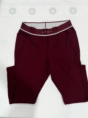 Lane Bryant Maroon High-Rise Pocket Leggings